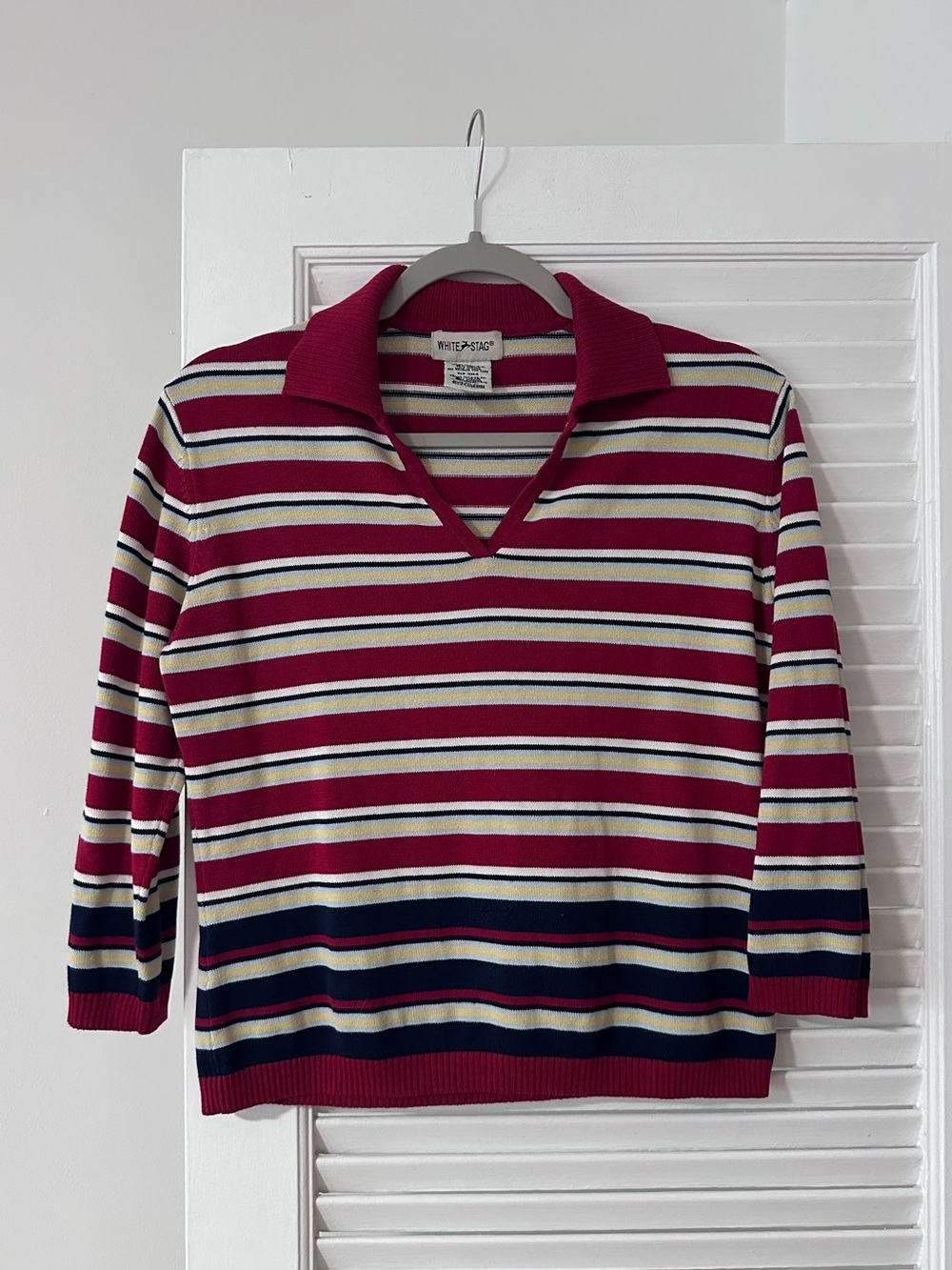 White Stag Vintage Striped Knit Sweater | Ladies Small (4/6)